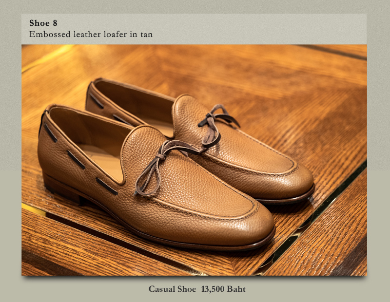 Shoe 8 Embossed leather  loafer in tan