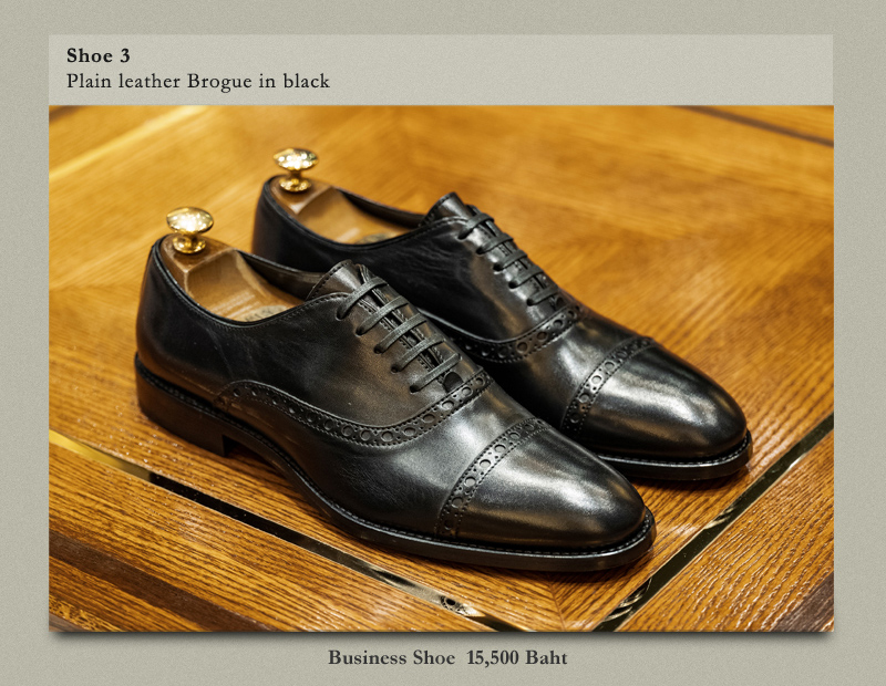 Shoe 3 Pain leather Brogue in black