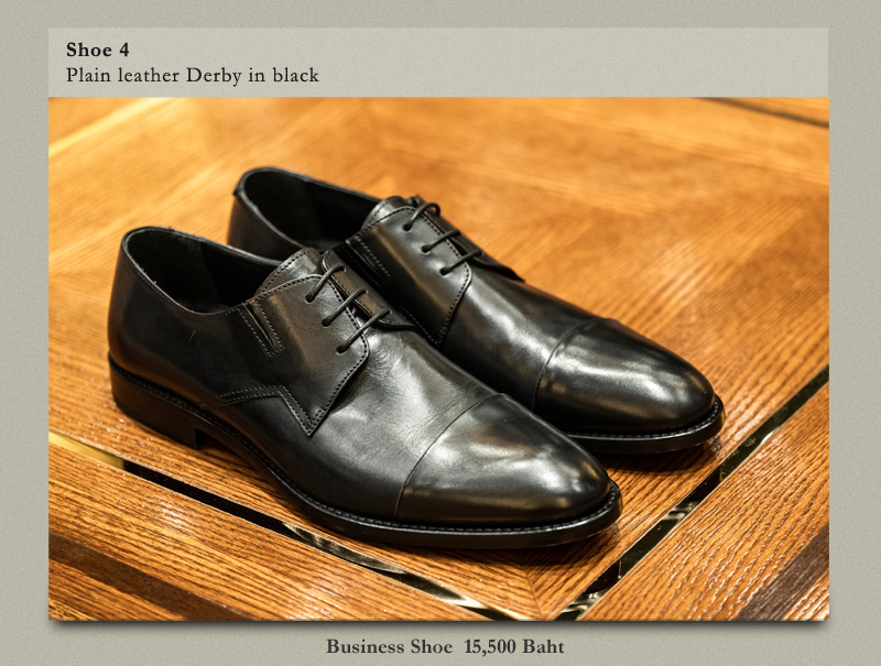 Shoe 4 Plain leather Derby in black