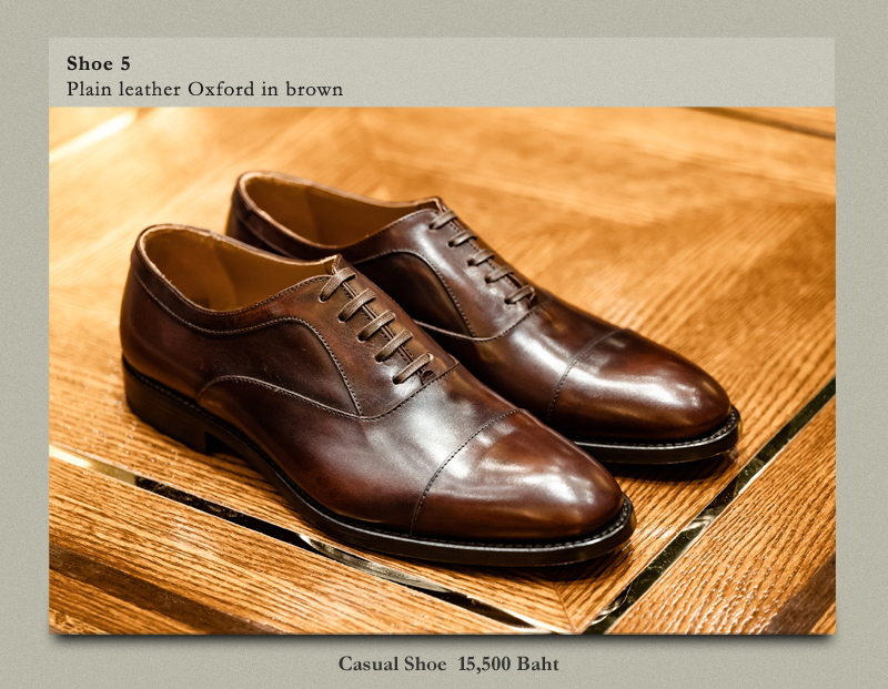 Shoe 5 Plain leather Oxford in brown